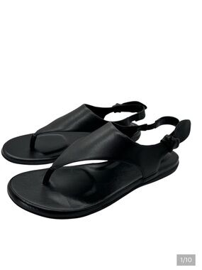 Com & Sens Sofia Sandal Black Leather Women’s Size 7.5